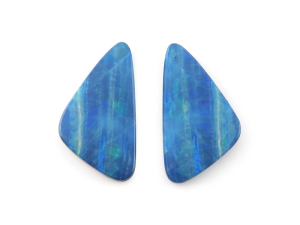 Australian Opal Doublet 19.75mm ~ PAIR