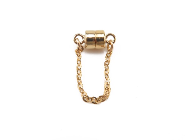 Gold Filled Magnetic Clasp with Safety Chain 40mm