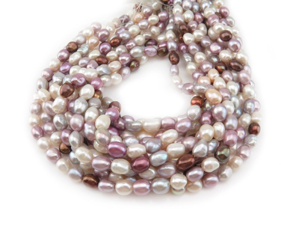 Freshwater Pearl Mixed Colour Long Nugget Beads 11-11.5mm ~ 16'' Strand