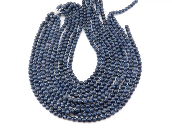 Blue Sapphire Smooth Round Beads 6mm ~ 16'' Strand