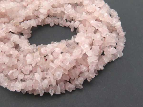 Rose Quartz Chip Beads ~ 34'' Strand