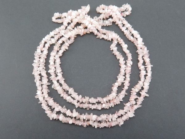 Rose Quartz Chip Beads ~ 34'' Strand