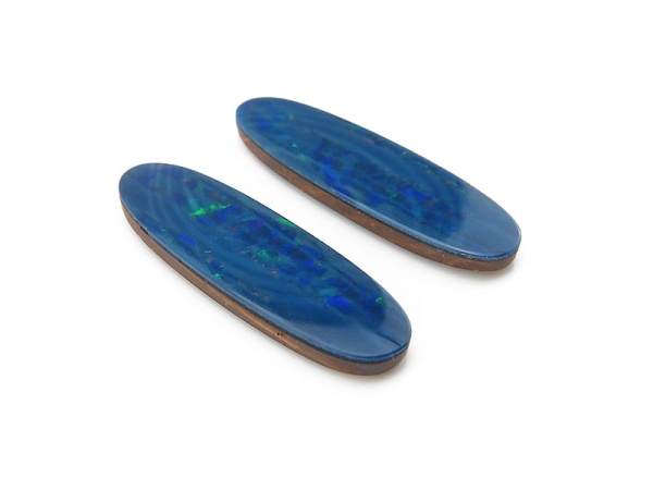 Australian Opal Doublet 34mm ~ PAIR