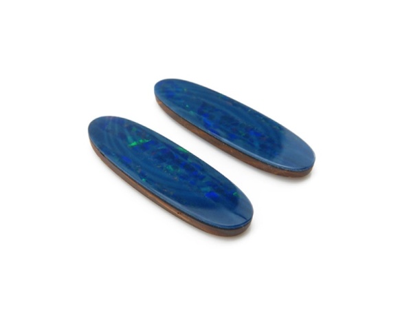 Australian Opal Doublet 30mm ~ PAIR