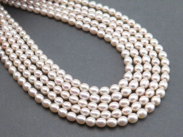 Freshwater Pearl Ivory Rice Beads 8mm ~ 15'' Strand