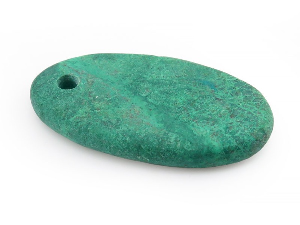 Chrysocolla Smooth Matt Oval Pendant 55mm