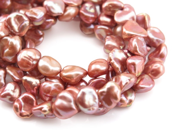 Freshwater Pearl Copper Keishi Beads 10-11mm ~ 15.5'' Strand