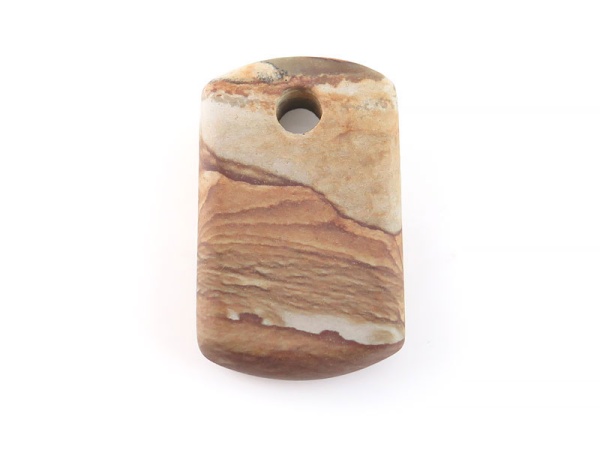 Picture Jasper Smooth Matt Rectangle Pendant 31mm