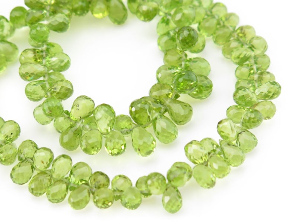 AAA Peridot Faceted Teardrop Briolettes ~ Various Sizes