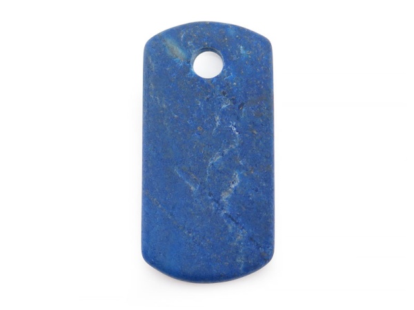 Lapis Lazuli Smooth Matt Rectangle Pendant 37.5mm