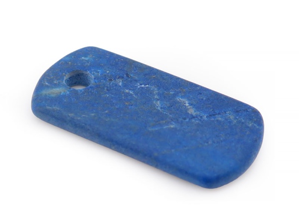 Lapis Lazuli Smooth Matt Rectangle Pendant 37.5mm