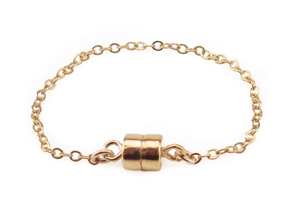 Gold Filled Magnetic Clasp with Safety Chain 70mm