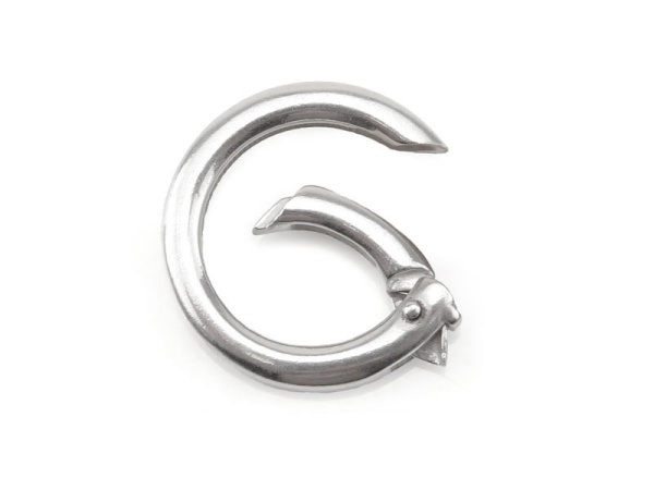 Sterling Silver Round Spring Clasp 17mm