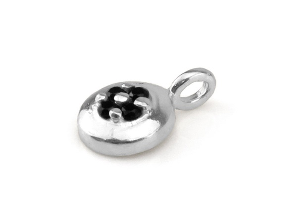 Sterling Silver Clover Charm 9mm