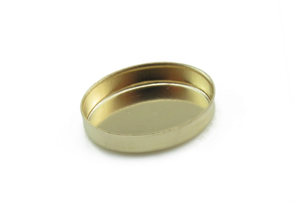 Gold Filled Oval Bezel Cup Setting 10mm x 8mm