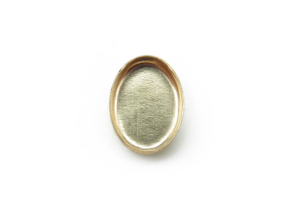 Gold Filled Oval Bezel Cup Setting 7mm x 5mm