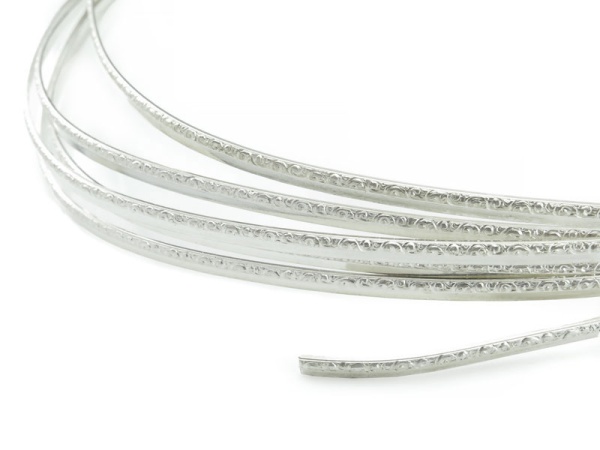 Fine Silver Ornate Bezel Strip 3.6mm ~ by the Inch