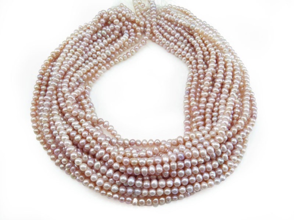 Freshwater Pearl Mixed Colour Potato Beads 4.5-5mm ~ 16'' Strand