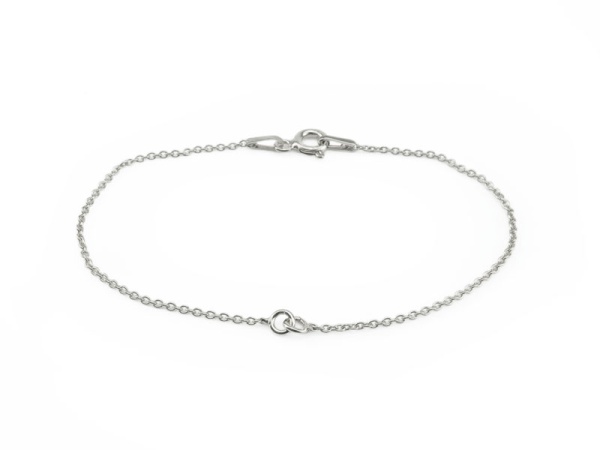 Sterling Silver Cable Chain Bracelet with Connector Links