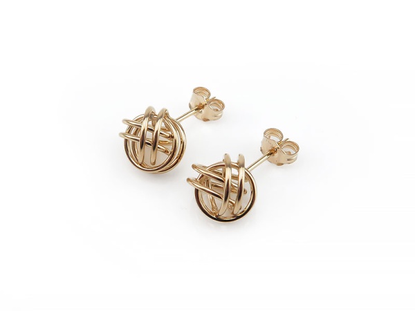 Gold Filled Large Knot Ear Studs ~ PAIR