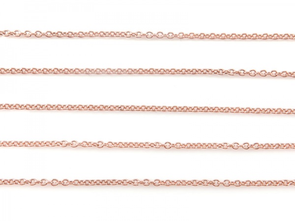 Rose Gold Filled Cable Chain 1.3mm  x 1.2mm ~ by the Foot