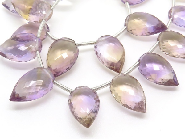 AAA Ametrine Micro-Faceted Fancy Cut Briolette 16mm ~ SINGLE