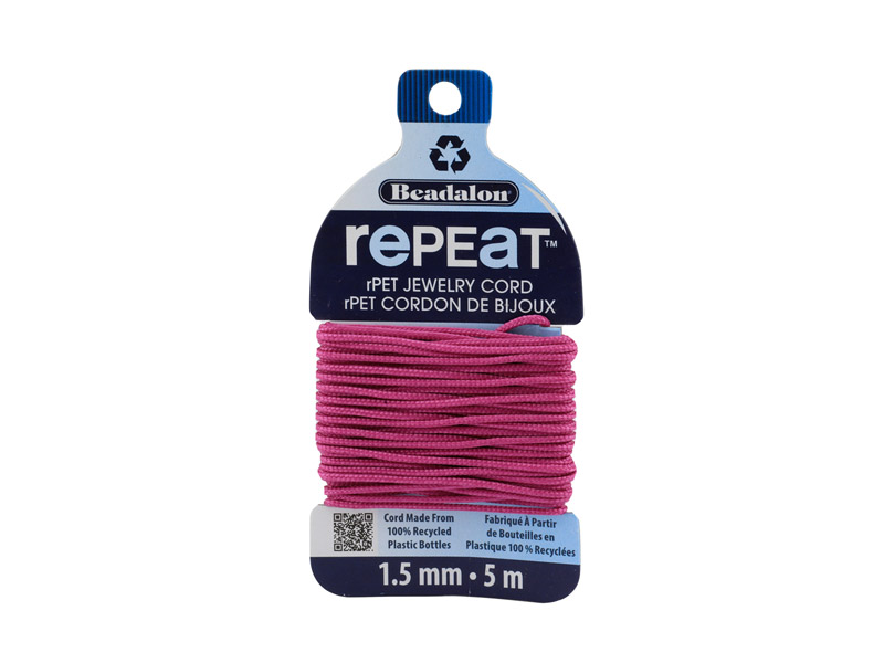 RePEaT Eco Jewellery Cord ~ 1.5mm ~ Fuchsia