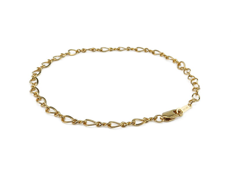 Gold Filled Figure of 8 Chain Bracelet ~ 6.5