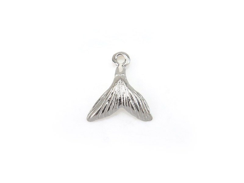 Sterling Silver Mermaid Tail Charm 12mm