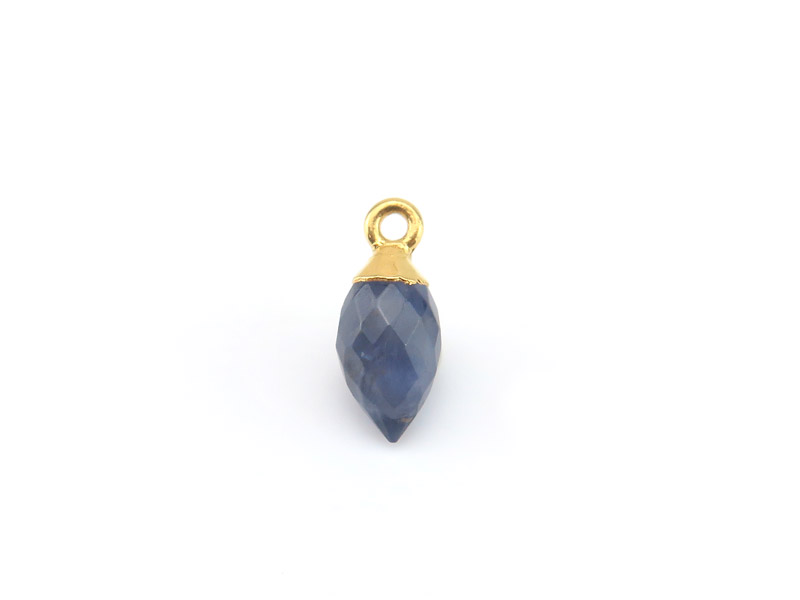 Gold Vermeil Iolite Marquise Charm 13mm