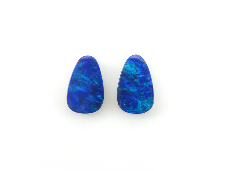 Australian Opal Freeform Doublet 10.5mm ~ PAIR