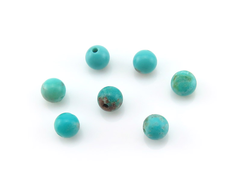 Turquoise Smooth Round Bead ~ Various Sizes ~ SINGLE