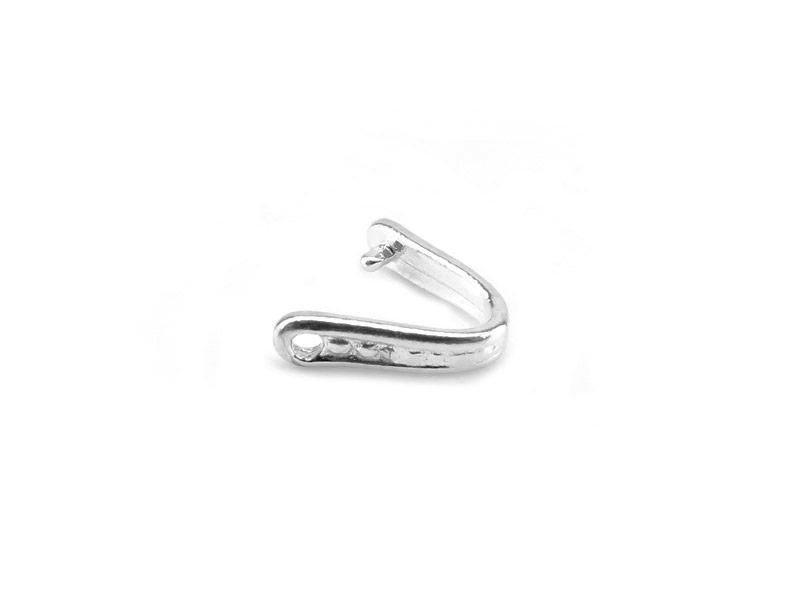 Sterling Silver Pinch Bail w/Hole 9mm