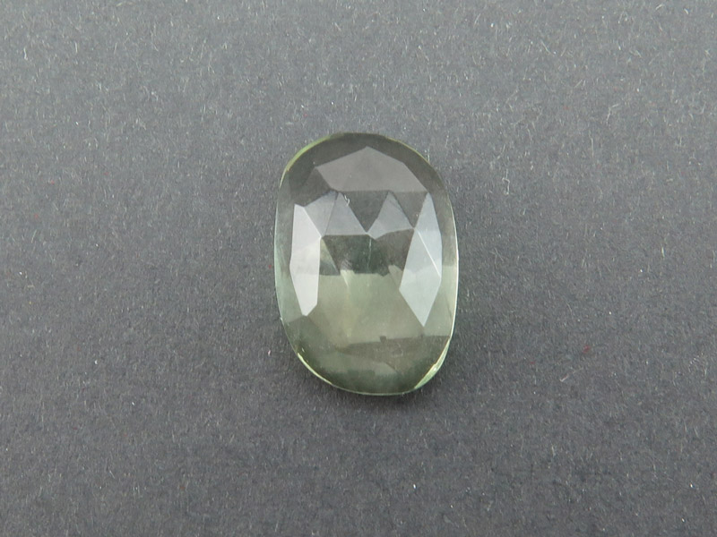 Green Amethyst Rose Cut Slice 14-14.5mm