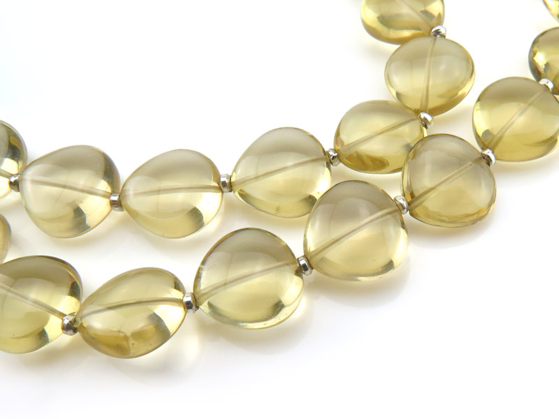 AAA Honey Quartz Smooth Heart Beads 10.5mm ~ 9'' Strand