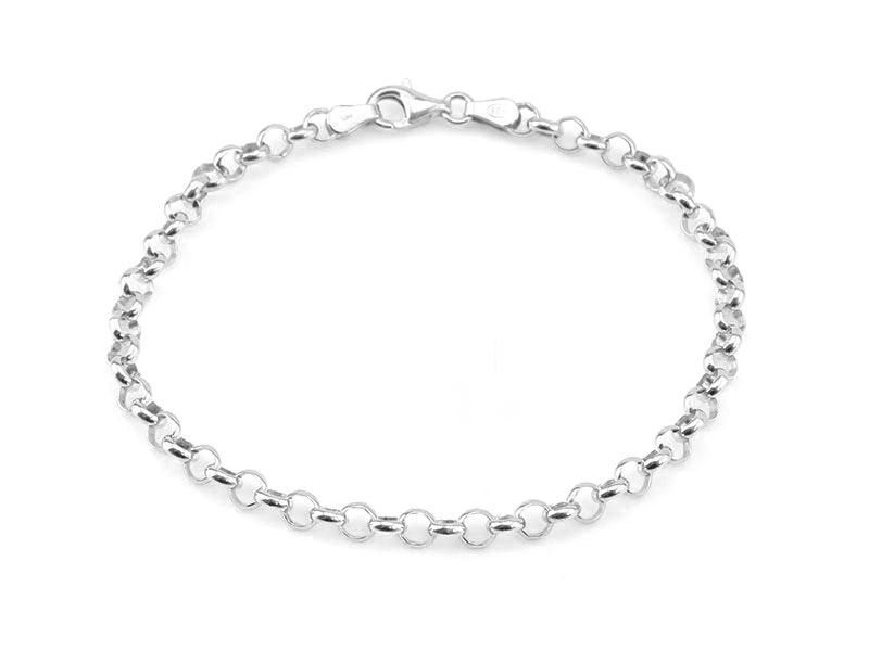 Sterling Silver Belcher Chain Bracelet ~ 7''