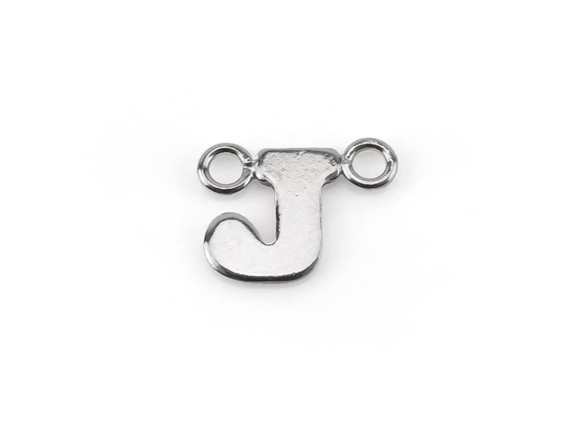 Sterling Silver Alphabet Connector ~ J