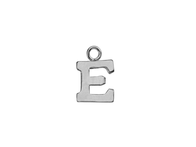 Sterling Silver Alphabet Charm ~ E