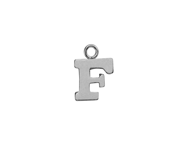 Sterling Silver Alphabet Charm ~ F