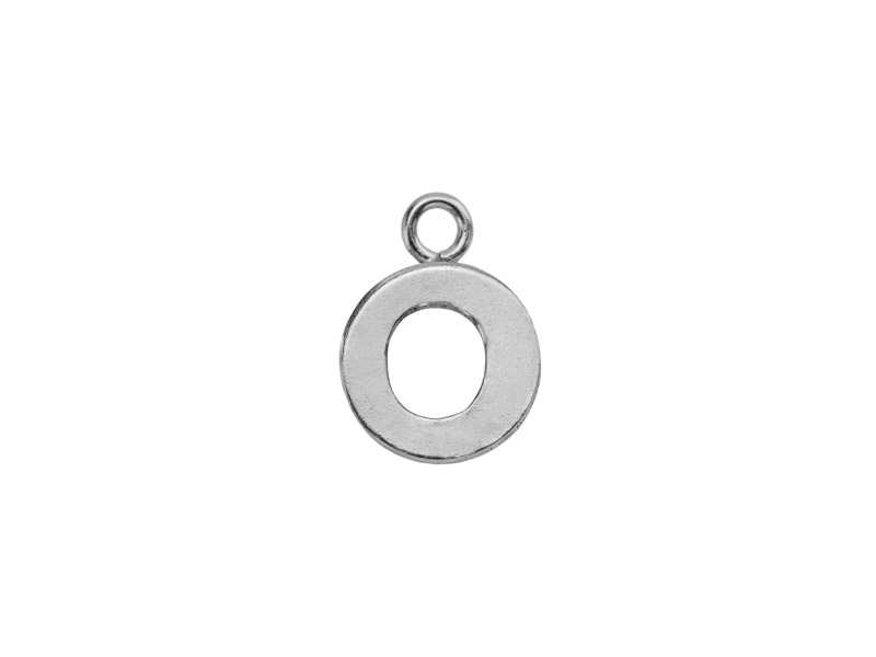 Sterling Silver Alphabet Charm ~ O