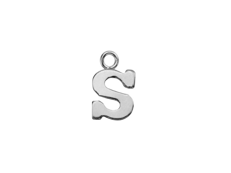 Sterling Silver Alphabet Charm ~ S