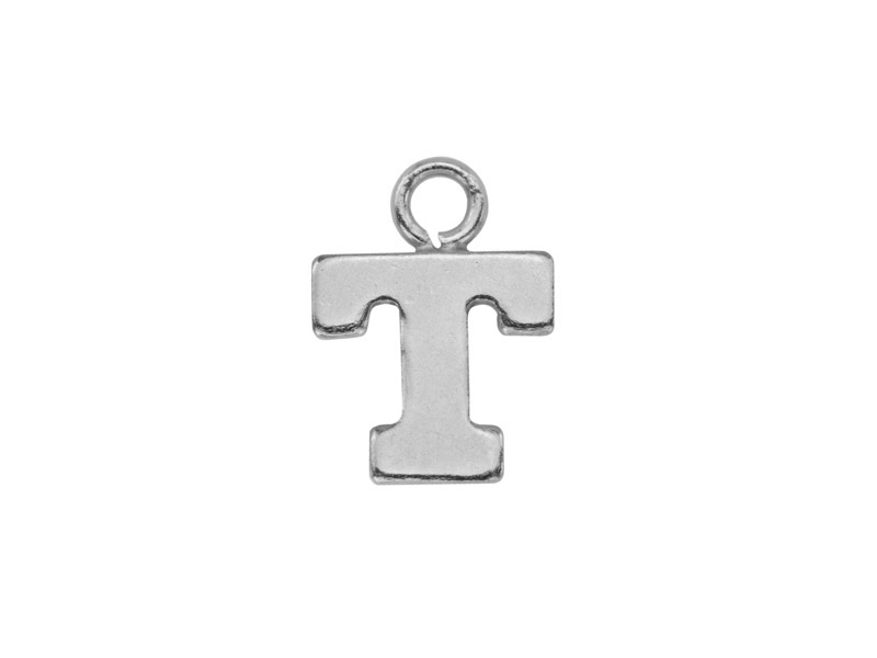 Sterling Silver Alphabet Charm ~ T