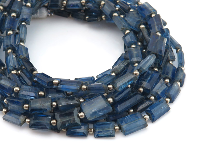 AA Kyanite Faceted Rectangle Beads 5.5-11.5mm ~ 8'' Strand