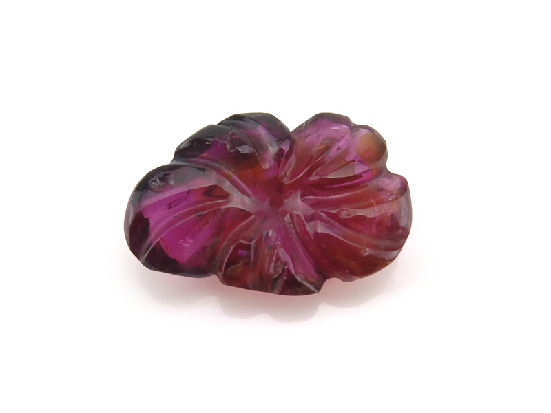 Pink Tourmaline Carved Flower Bead 17.75mm