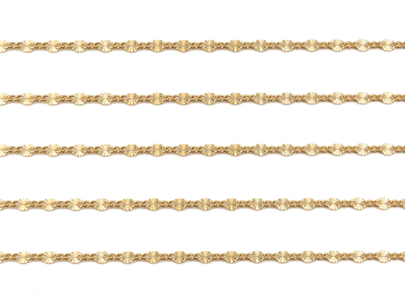 Gold Filled Oval Starburst Chain 4.15mm x 2.5mm ~ by the Foot