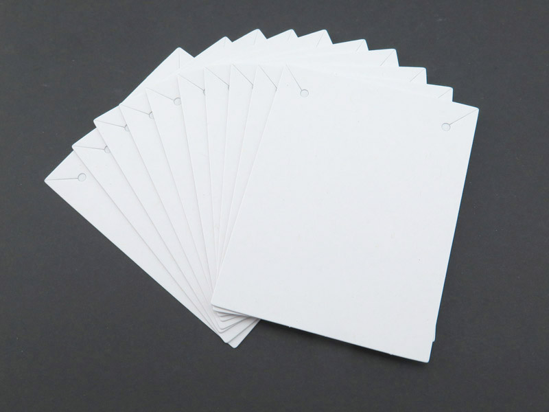 Necklace Display Cards ~ White ~ Pack of 10