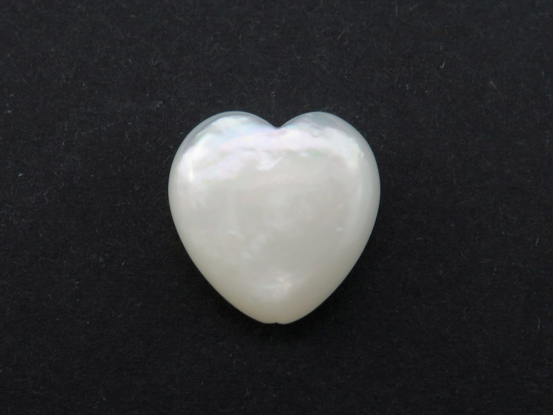 Mother of Pearl Heart Bead 12mm ~ SINGLE