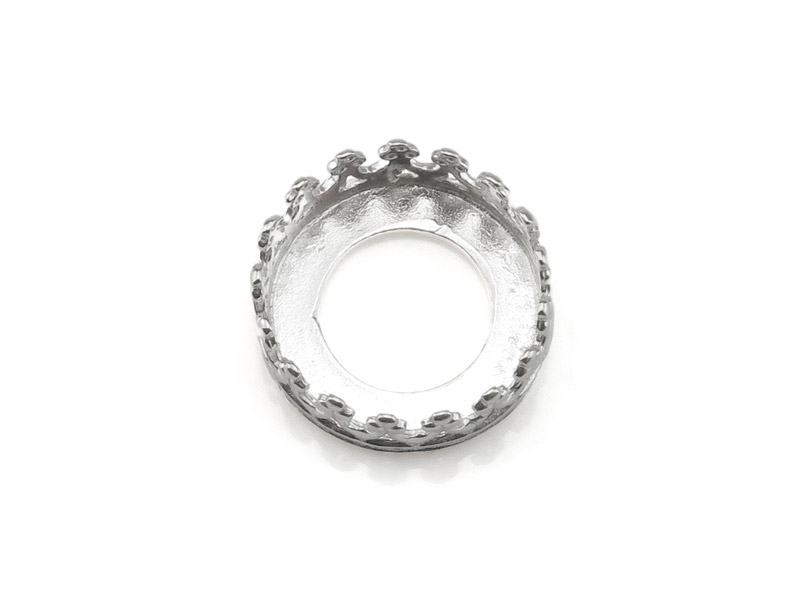 Sterling Silver Gallery Wire Round Bezel Setting 10mm