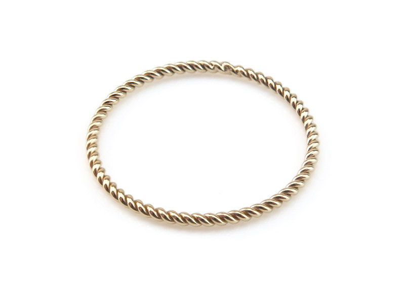 Gold Filled Twisted Stacking Ring ~ Size J