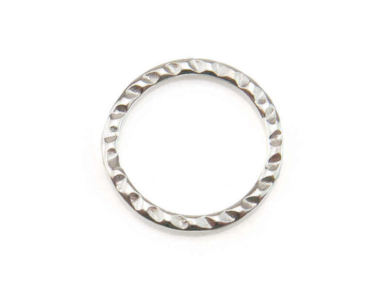 Sterling Silver Textured Closed Jump Ring 12mm